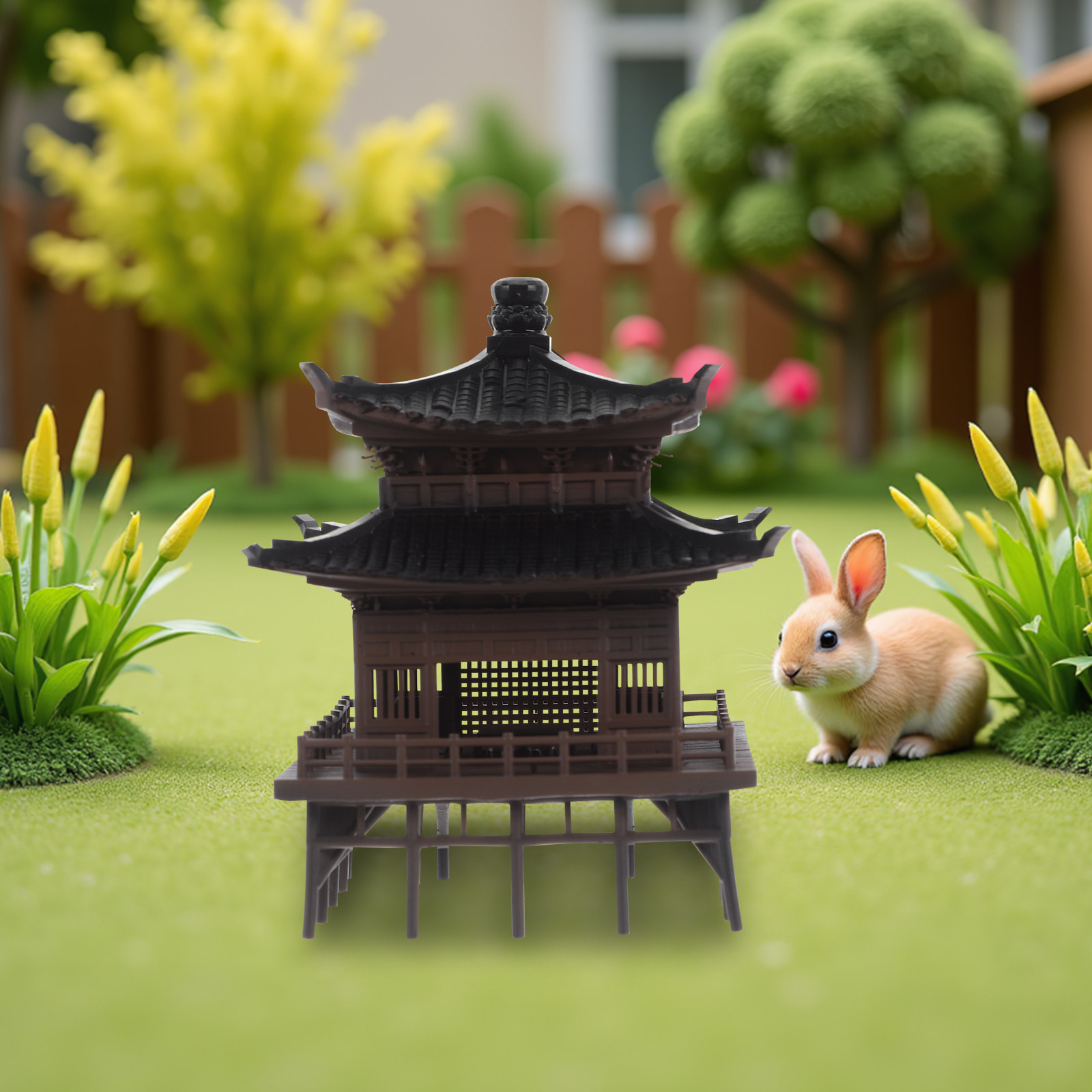 Miniature Chinese Pavilion Orn - đánh giá và giá Bonsai Garden Landscape Design