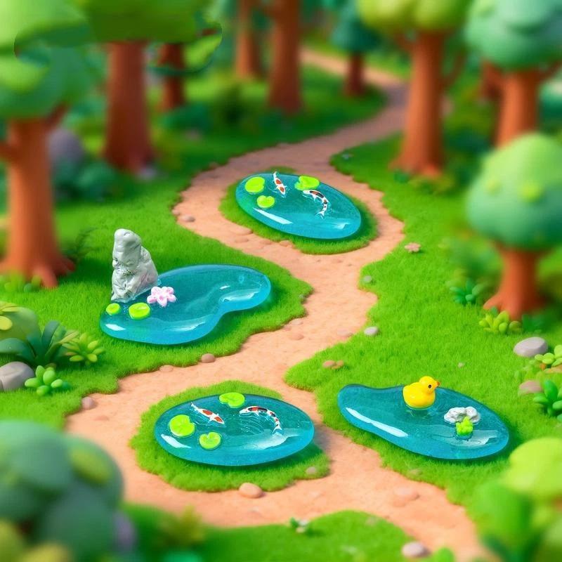 Mini Resin Pond Ornaments With - đánh giá và giá Bonsai Garden With Koi Pond